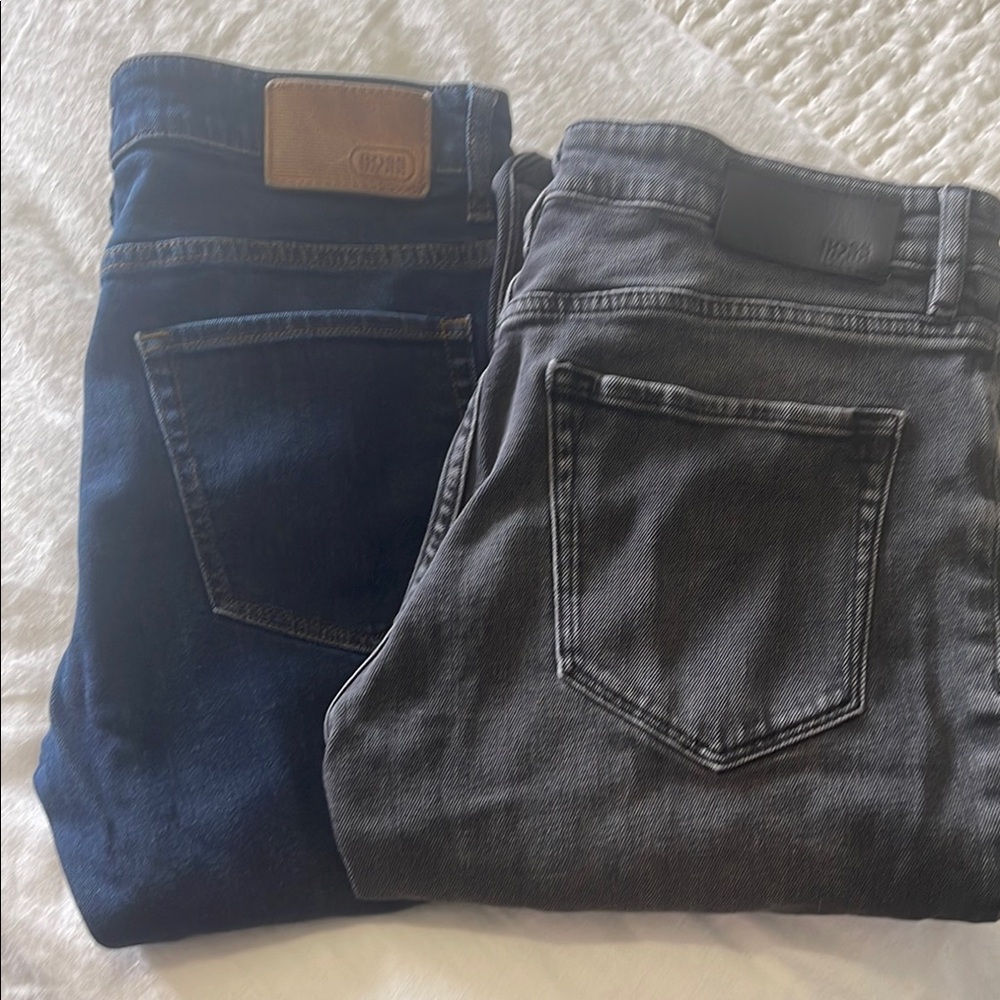 Hugo Boss Navy and Charcoal Jeans